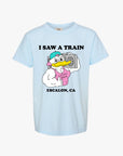 I Saw A Train kids tee